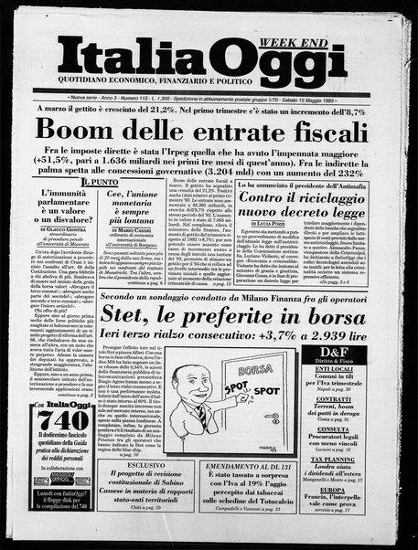 Italia oggi : quotidiano di economia finanza e politica